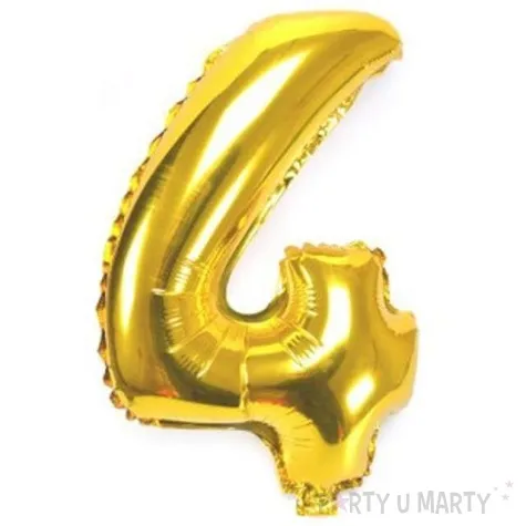 balon foliowy cyfra 4 zloty oem 16 dgt