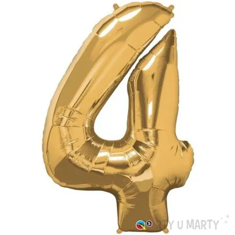 balon foliowy cyfra 4 zloty qualatex 41 dgt
