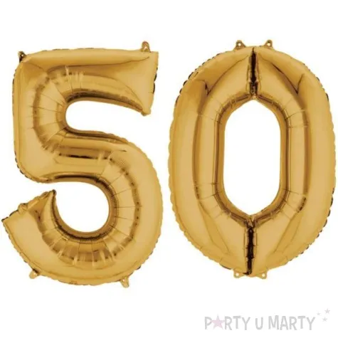 balon foliowy cyfra 5 0 50 urodziny 34 amscan zlota