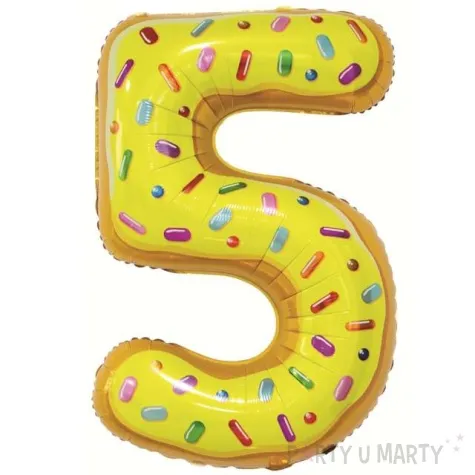 balon foliowy cyfra 5 ciasteczko godan 31 dgt