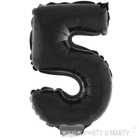 balon foliowy cyfra 5 czarny funny fashion 16 dgt