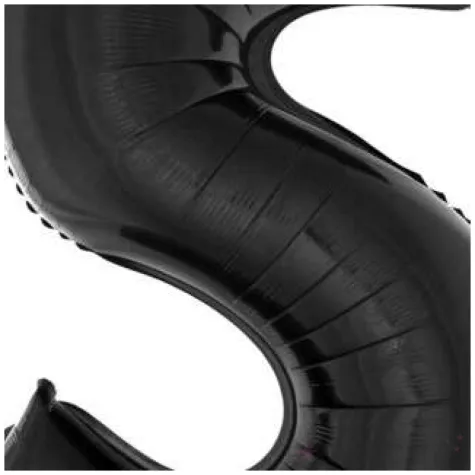 balon foliowy cyfra 5 czarny funny fashion 40 dgt