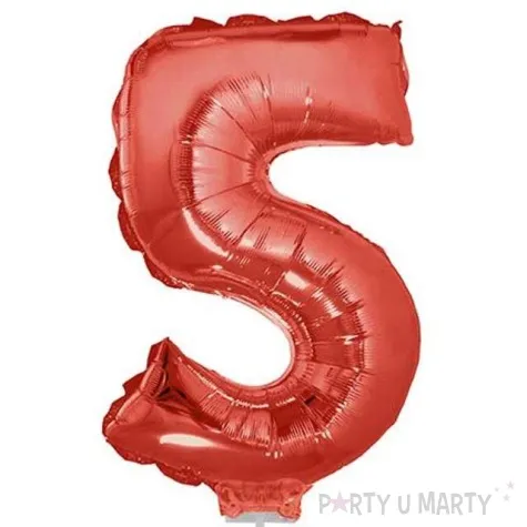 balon foliowy cyfra 5 czerwony funny fashion 16 dgt