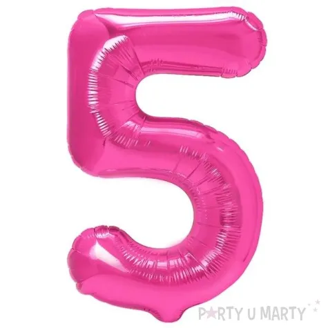 balon foliowy cyfra 5 fuksja partypal 16 dgt
