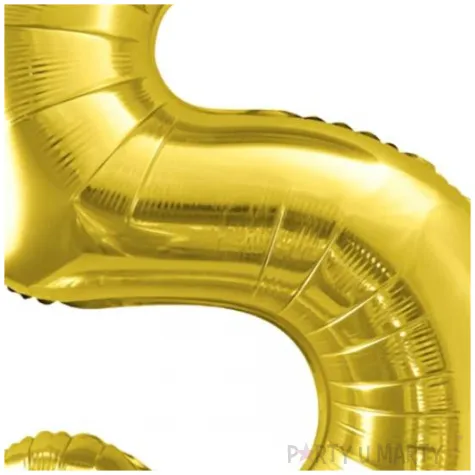 balon foliowy cyfra 5 jasnozloty partydeco 34 dgt