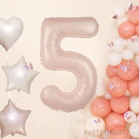 balon foliowy cyfra 5 karmelowy partypal 39 dgt