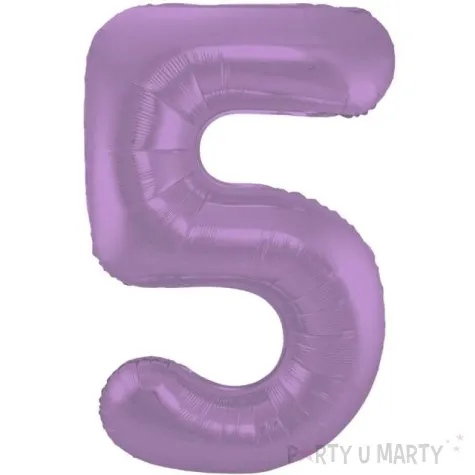 balon foliowy cyfra 5 metaliczny mat fioletowy folat 34 dgt
