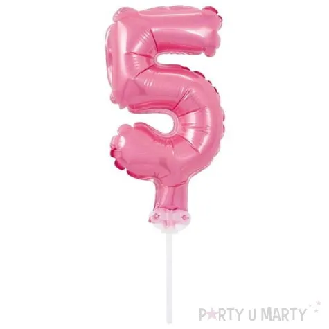 balon foliowy cyfra 5 micro 5 godan rozowa