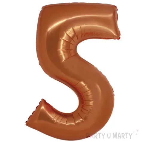balon foliowy cyfra 5 miedziany godan 30 dgt