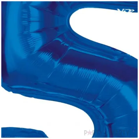 balon foliowy cyfra 5 niebieski godan 36 dgt