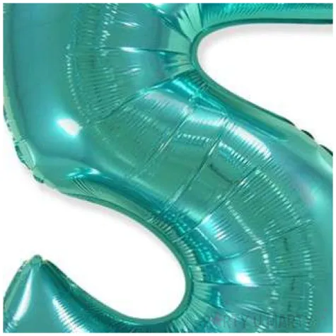 balon foliowy cyfra 5 niebieski tiffany flexmetal 34 dgt