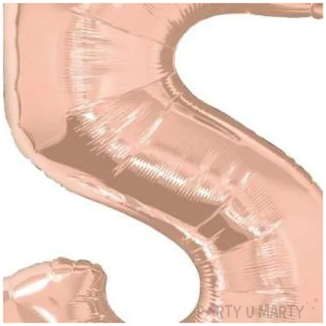 balon foliowy cyfra 5 rozowe zloto qualatex 34 dgt