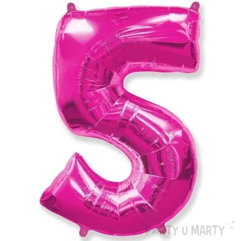 balon foliowy cyfra 5 rozowy flexmetal 34 dgt