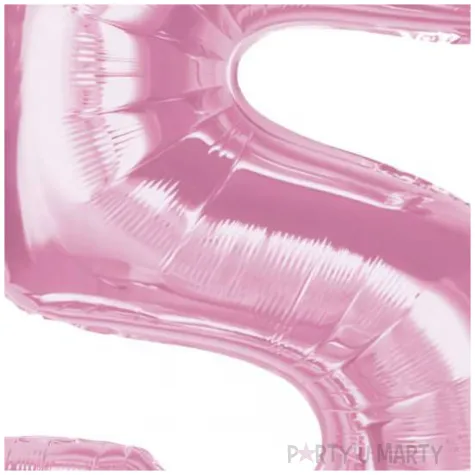 balon foliowy cyfra 5 rozowy jasny godan 36 dgt