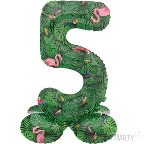 balon foliowy cyfra 5 stojaca hawajskie party folat 28 dgt
