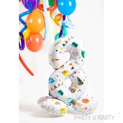 balon foliowy cyfra 5 stojaca party folat 28 dgt