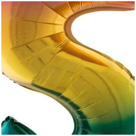 balon foliowy cyfra 5 teczowy funny fashion 40 dgt