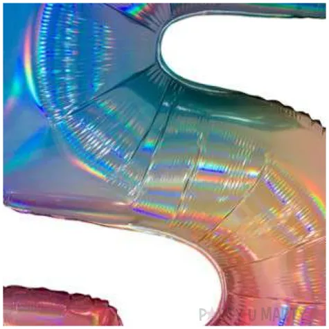 balon foliowy cyfra 5 teczowy grabo 40 dgt