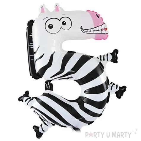 balon foliowy cyfra 5 zebra oem 16 dgt