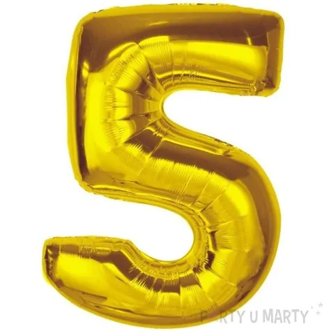 balon foliowy cyfra 5 zloty godan 36 dgt