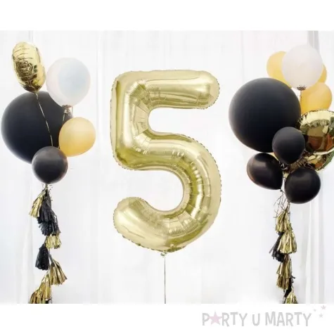 balon foliowy cyfra 5 zloty jasny godan 33 dgt