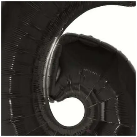 balon foliowy cyfra 6 beauty and charm czarny godan 36 dgt