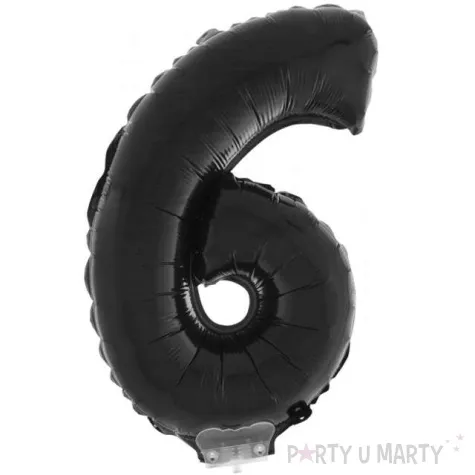 balon foliowy cyfra 6 czarny funny fashion 16 dgt