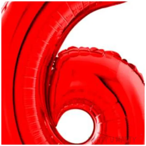 balon foliowy cyfra 6 czerwony grabo 26 dgt