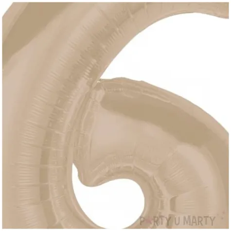 balon foliowy cyfra 6 matowy latte godan 36 dgt