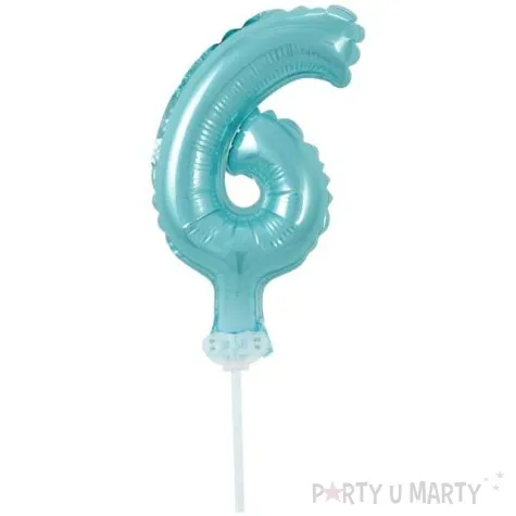 balon foliowy cyfra 6 micro blekitny godan 5 dgt