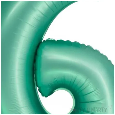 balon foliowy cyfra 6 mietowy matowy godan 30 dgt