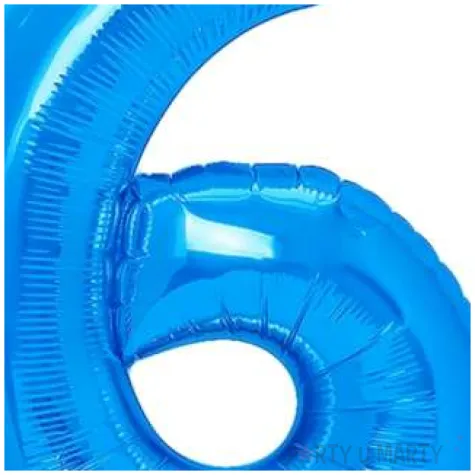 balon foliowy cyfra 6 niebieski partypal 16 dgt