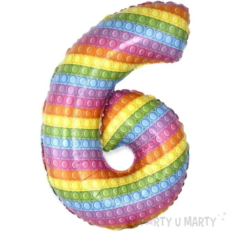 balon foliowy cyfra 6 pop it flexmetal 27 dgt