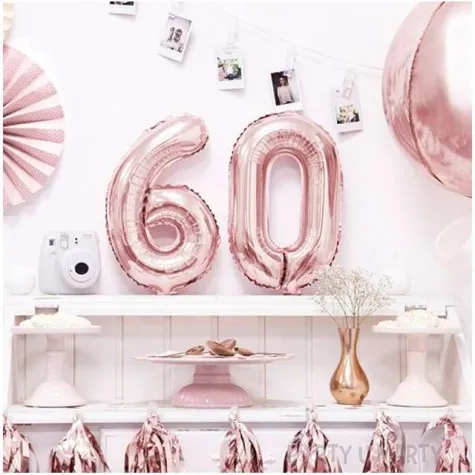 balon foliowy cyfra 6 rozowe zloto partydeco 14 dgt