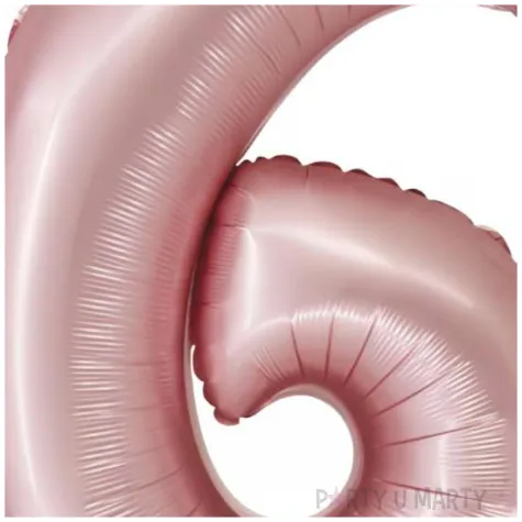 balon foliowy cyfra 6 rozowy matowy godan 30 dgt