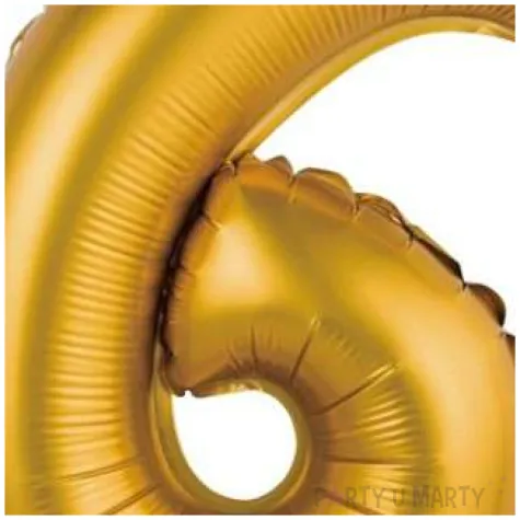 balon foliowy cyfra 6 satynowa zloty godan 14 dgt