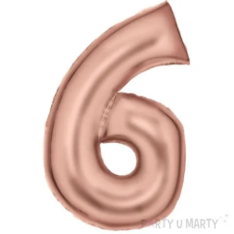 balon foliowy cyfra 6 satynowy rozowe zloto amscan 34 dgt