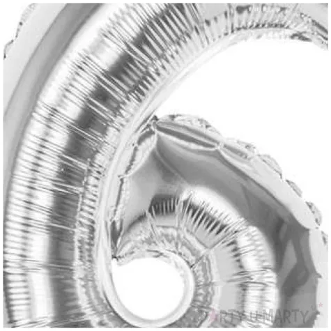 balon foliowy cyfra 6 srebrny boland 34 dgt