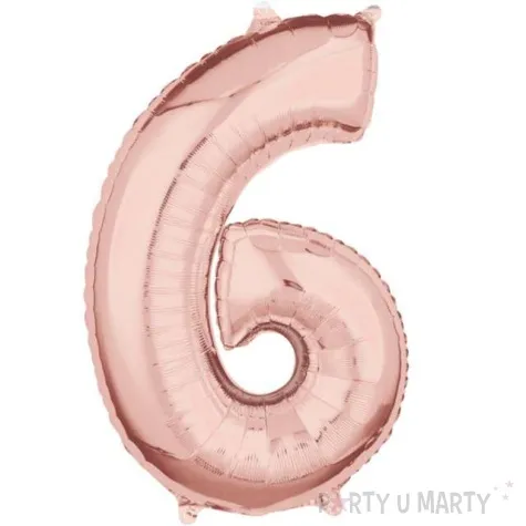 balon foliowy cyfra 6 szampanski amscan 26 dgt