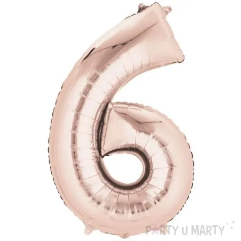 balon foliowy cyfra 6 szampanski amscan 34 dgt