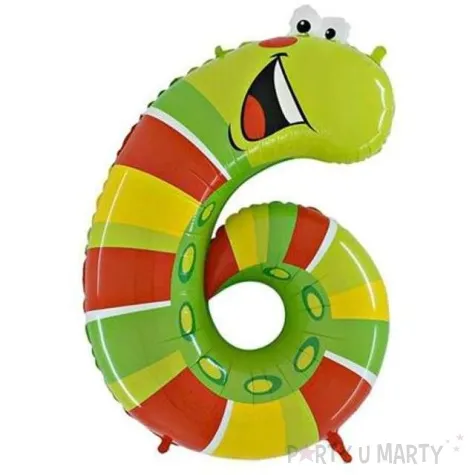 balon foliowy cyfra 6 waz grabo 40 dgt