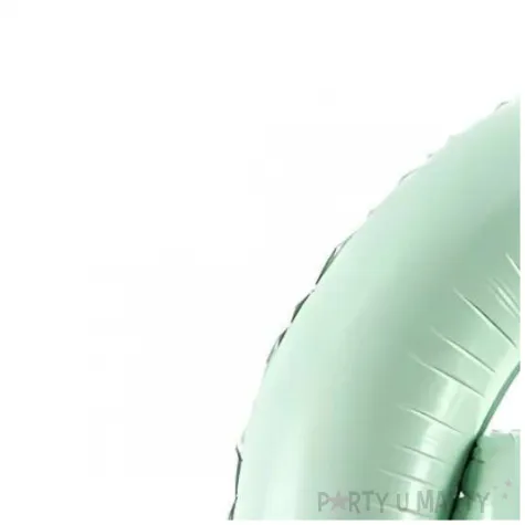 balon foliowy cyfra 6 zielony partydeco 34 dgt
