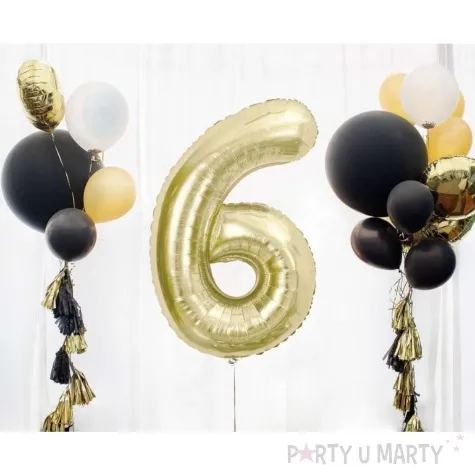 balon foliowy cyfra 6 zloty jasny godan 33 dgt