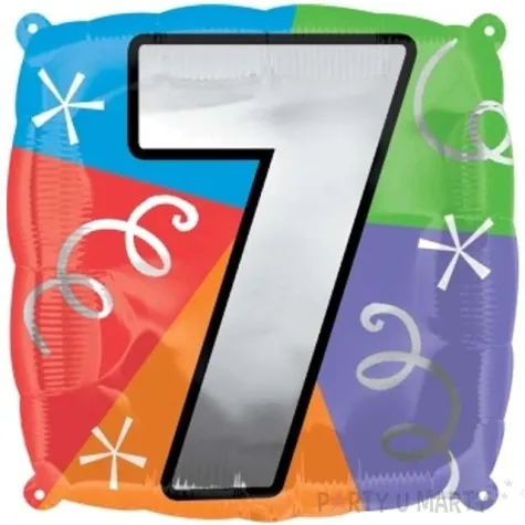 balon foliowy cyfra 7 amscan 18 sqr