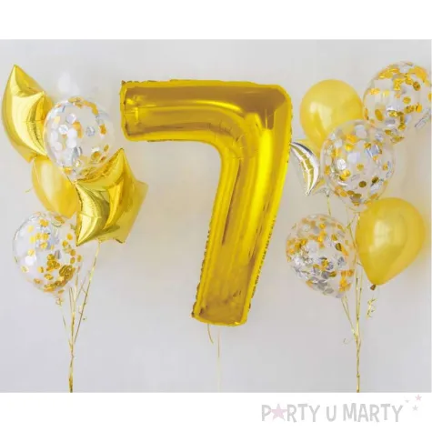 balon foliowy cyfra 7 beauty charm zloty godan 36 dgt