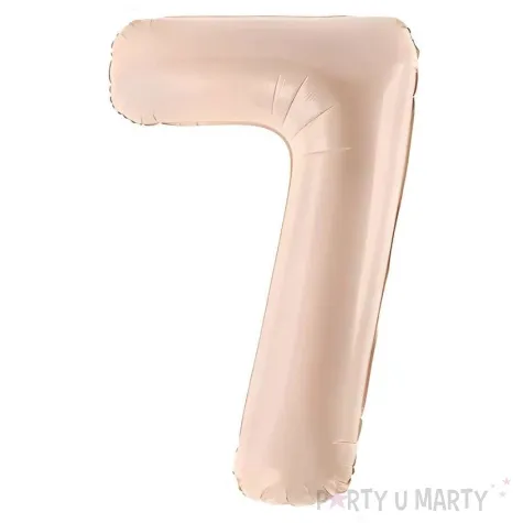 balon foliowy cyfra 7 bezowy ciemny partydeco 34 dgt