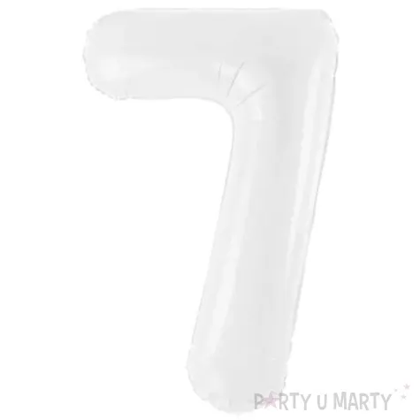 balon foliowy cyfra 7 bialy partydeco 39 dgt