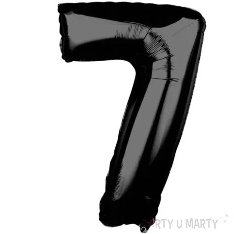 balon foliowy cyfra 7 czarny amscan 26 dgt
