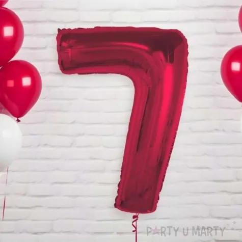 balon foliowy cyfra 7 czerwony godan 36 dgt