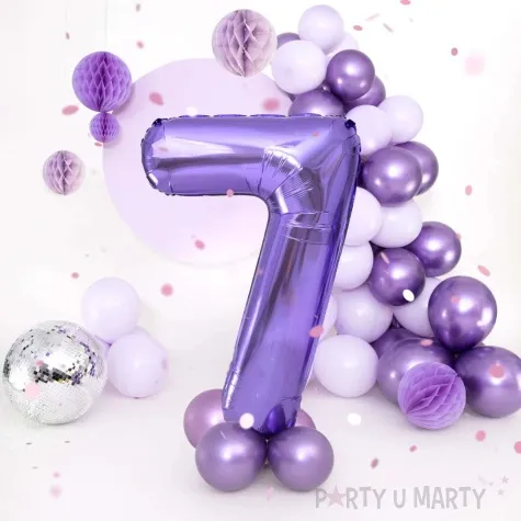 balon foliowy cyfra 7 fioletowy partypal 39 dgt